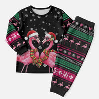 Flamingo Couple Christmas Pajama Set Xmas Holiday Patterns - Wonder Print Shop