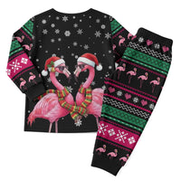Flamingo Couple Christmas Pajama Set Xmas Holiday Patterns - Wonder Print Shop