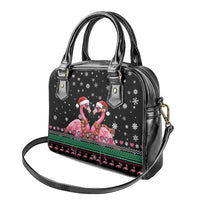Flamingo Couple Christmas Shoulder Handbag Xmas Holiday Patterns - Wonder Print Shop