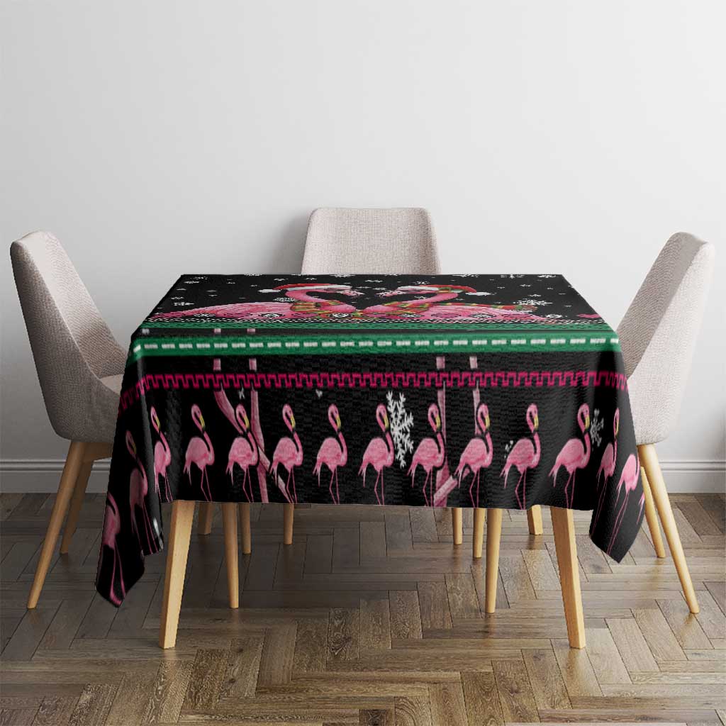 Flamingo Couple Christmas Tablecloth Xmas Holiday Patterns - Wonder Print Shop