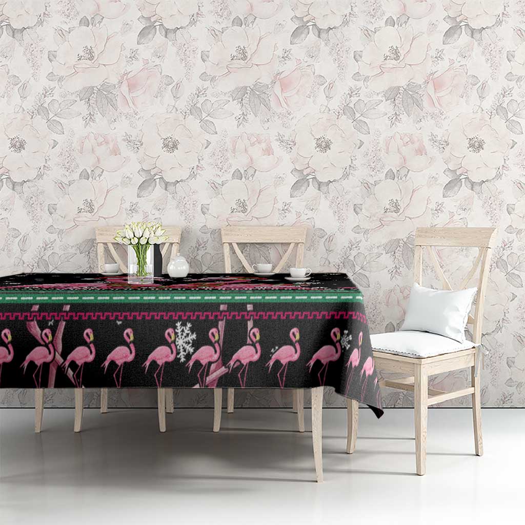 Flamingo Couple Christmas Tablecloth Xmas Holiday Patterns - Wonder Print Shop