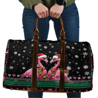 Flamingo Couple Christmas Travel Bag Xmas Holiday Patterns - Wonder Print Shop
