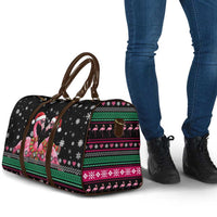 Flamingo Couple Christmas Travel Bag Xmas Holiday Patterns - Wonder Print Shop