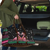 Flamingo Couple Christmas Travel Bag Xmas Holiday Patterns - Wonder Print Shop