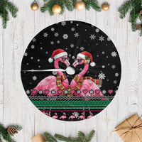 Flamingo Couple Christmas Tree Skirt Xmas Holiday Patterns - Wonder Print Shop