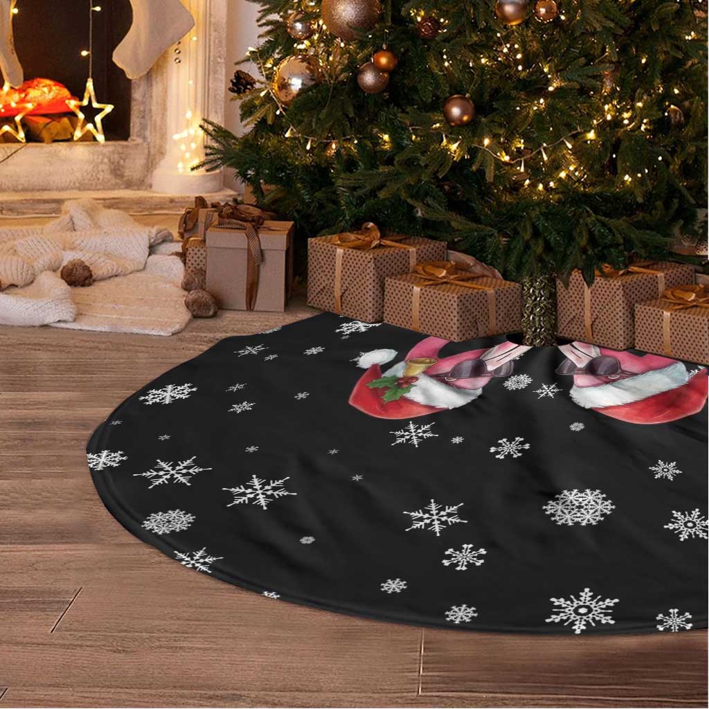 Flamingo Couple Christmas Tree Skirt Xmas Holiday Patterns - Wonder Print Shop
