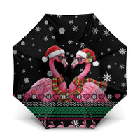 Flamingo Couple Christmas Umbrella Xmas Holiday Patterns - Wonder Print Shop