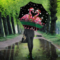 Flamingo Couple Christmas Umbrella Xmas Holiday Patterns - Wonder Print Shop