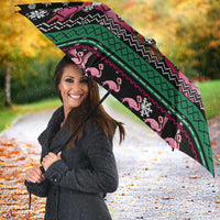 Flamingo Couple Christmas Umbrella Xmas Holiday Patterns - Wonder Print Shop