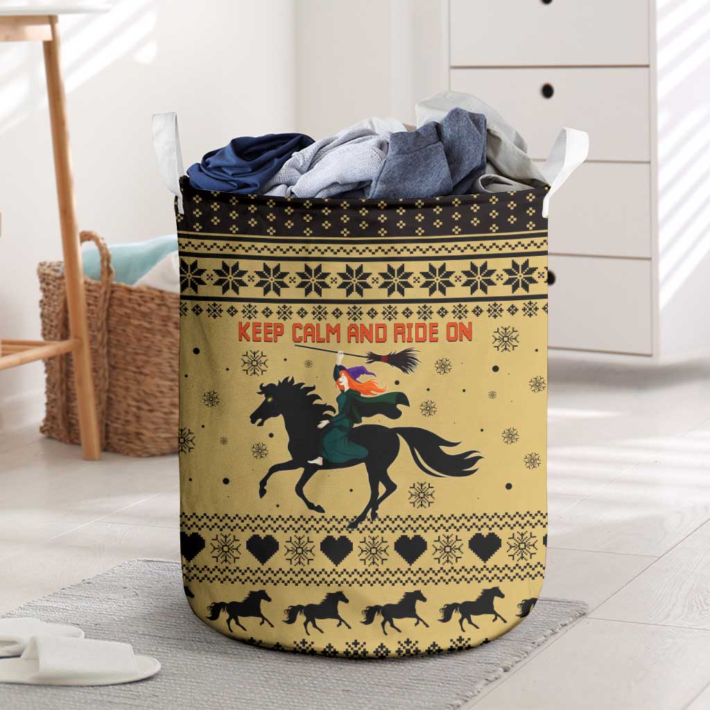 Horse Lover Christmas Christmas Laundry Basket Xmas Holiday Patterns - Wonder Print Shop