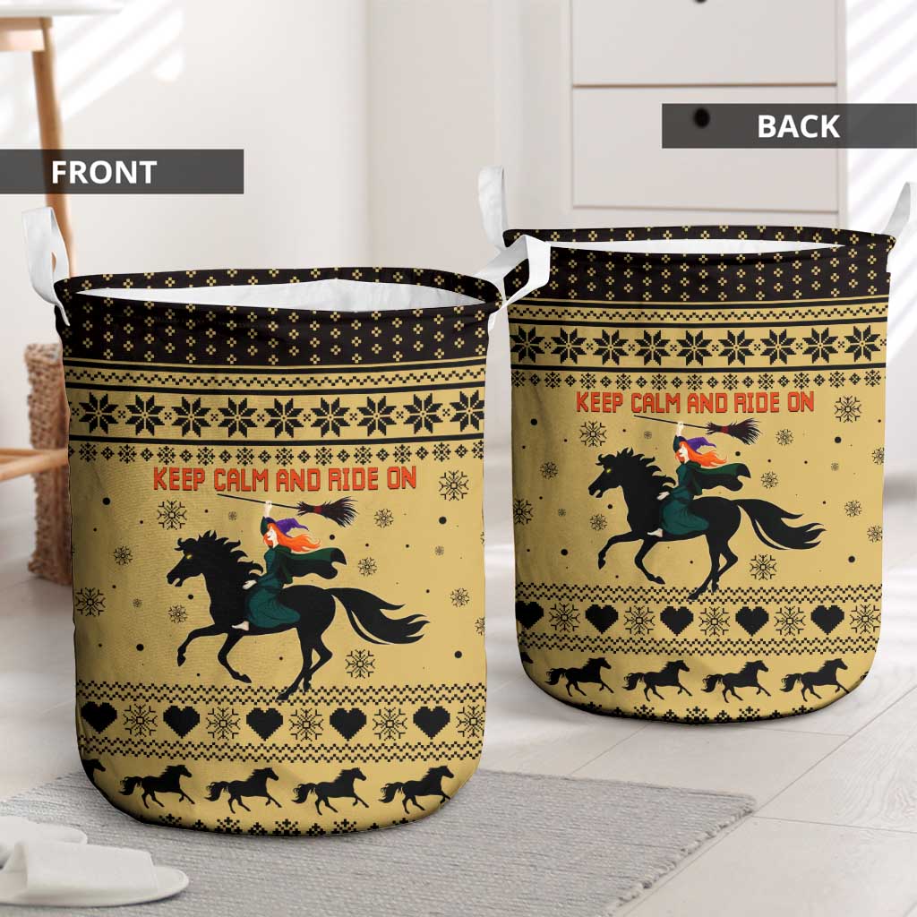 Horse Lover Christmas Christmas Laundry Basket Xmas Holiday Patterns - Wonder Print Shop