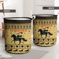 Horse Lover Christmas Christmas Laundry Basket Xmas Holiday Patterns - Wonder Print Shop