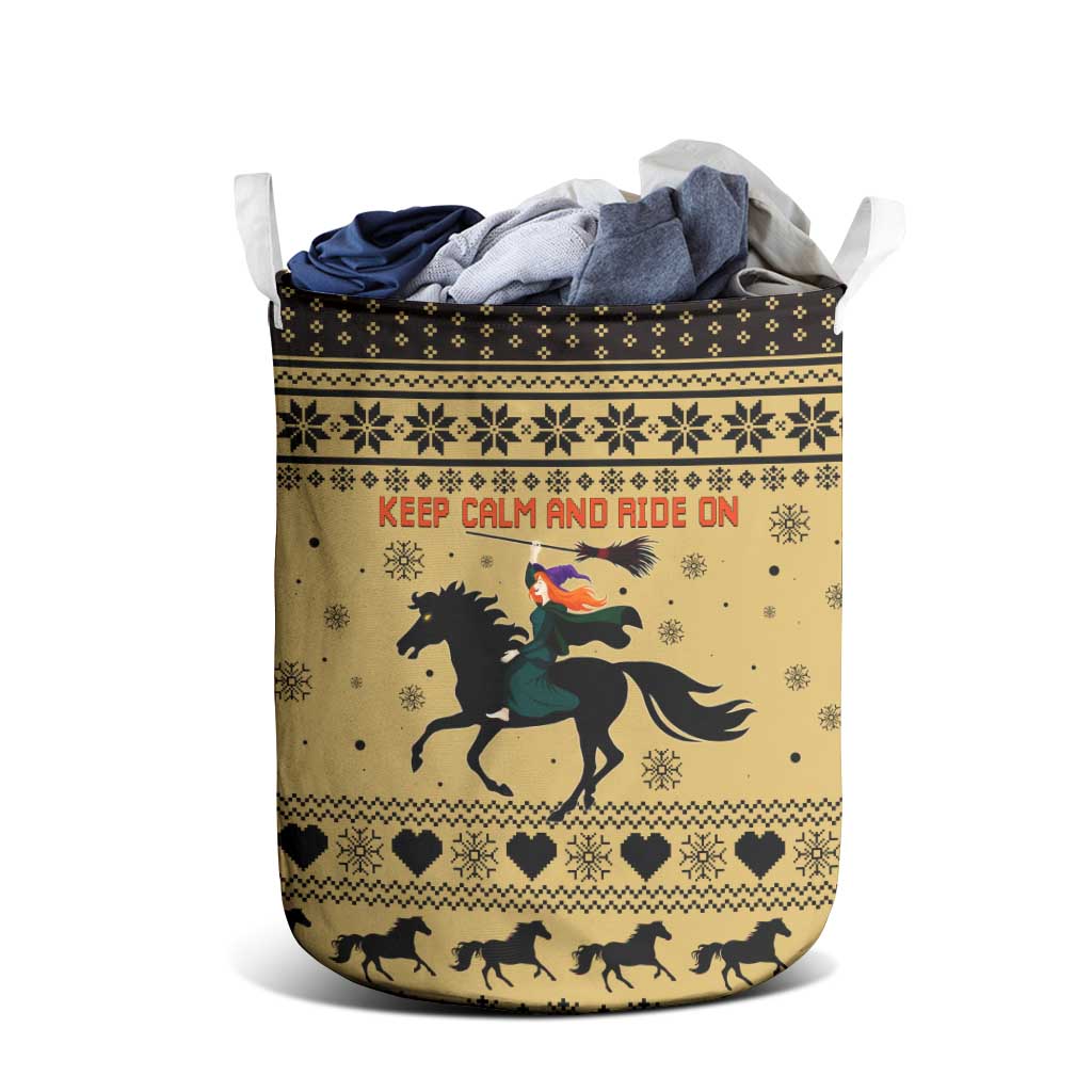 Horse Lover Christmas Christmas Laundry Basket Xmas Holiday Patterns - Wonder Print Shop