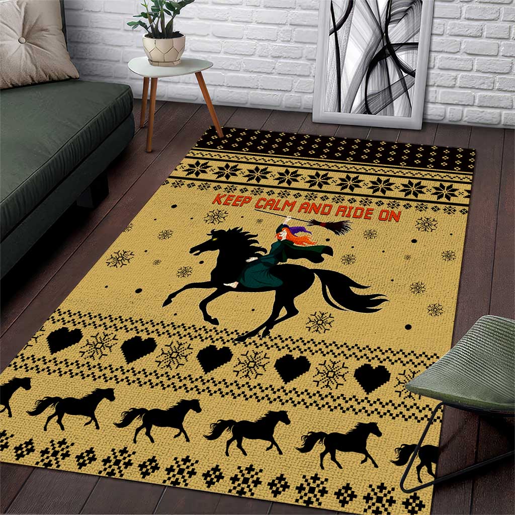 Horse Lover Christmas Christmas Area Rug Xmas Holiday Patterns - Wonder Print Shop