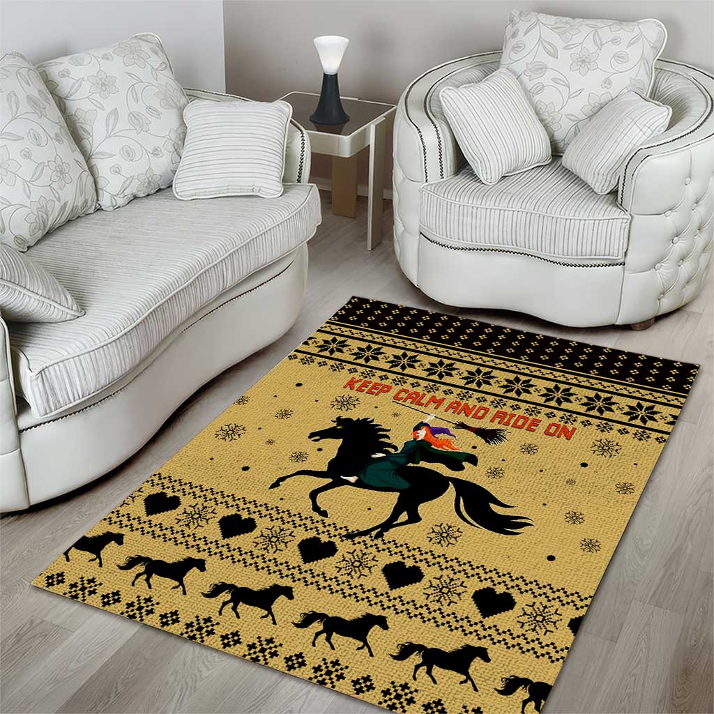 Horse Lover Christmas Christmas Area Rug Xmas Holiday Patterns - Wonder Print Shop