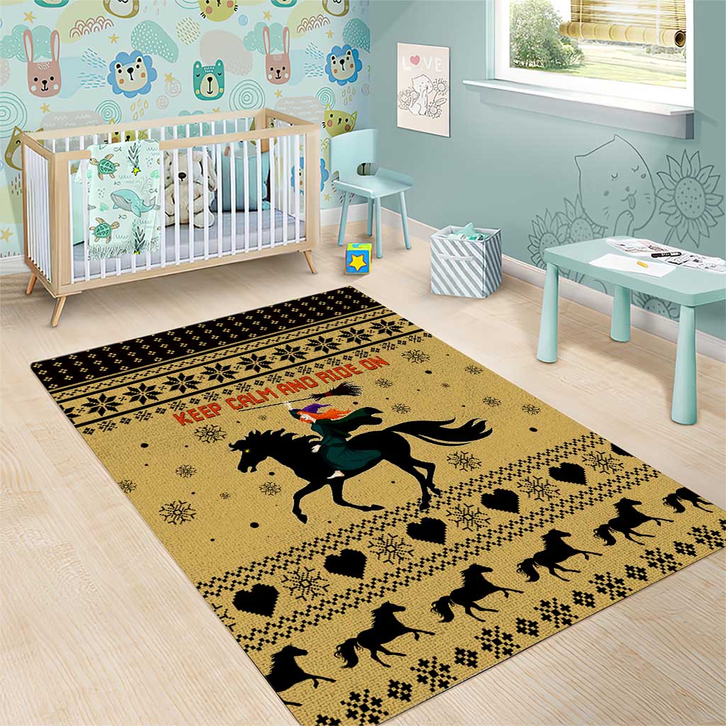 Horse Lover Christmas Christmas Area Rug Xmas Holiday Patterns - Wonder Print Shop