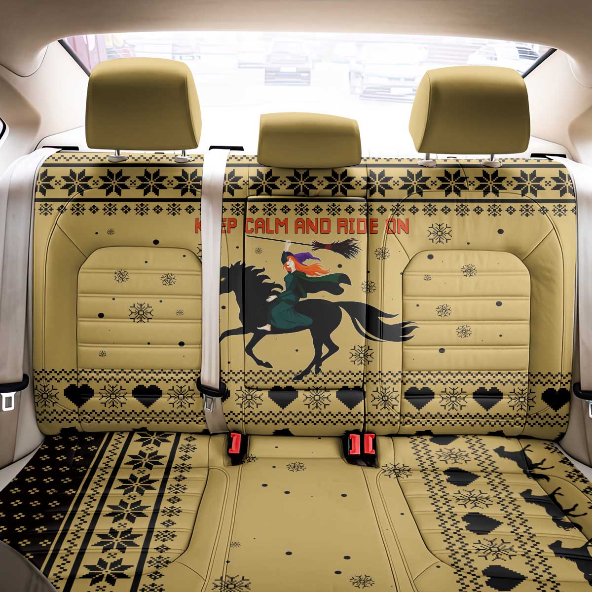 Horse Lover Christmas Christmas Back Car Seat Cover Xmas Holiday Patterns - Wonder Print Shop