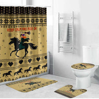 Horse Lover Christmas Christmas Bathroom Set Xmas Holiday Patterns - Wonder Print Shop