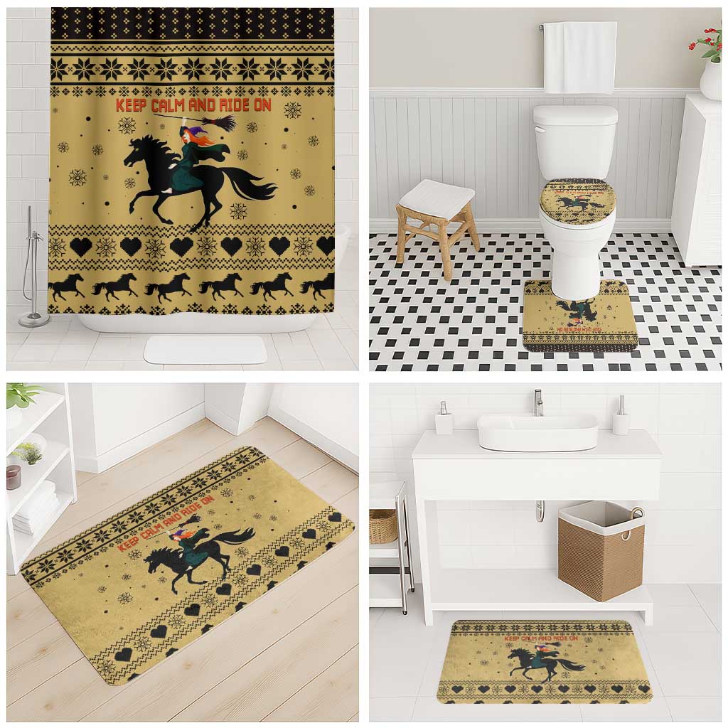 Horse Lover Christmas Christmas Bathroom Set Xmas Holiday Patterns - Wonder Print Shop