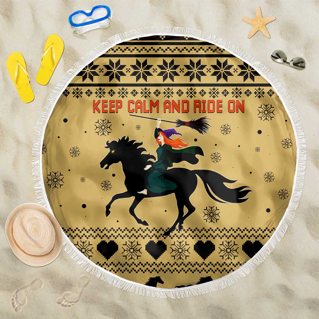 Horse Lover Christmas Christmas Beach Blanket Xmas Holiday Patterns - Wonder Print Shop