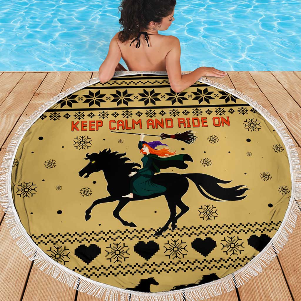 Horse Lover Christmas Christmas Beach Blanket Xmas Holiday Patterns - Wonder Print Shop