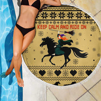 Horse Lover Christmas Christmas Beach Blanket Xmas Holiday Patterns - Wonder Print Shop
