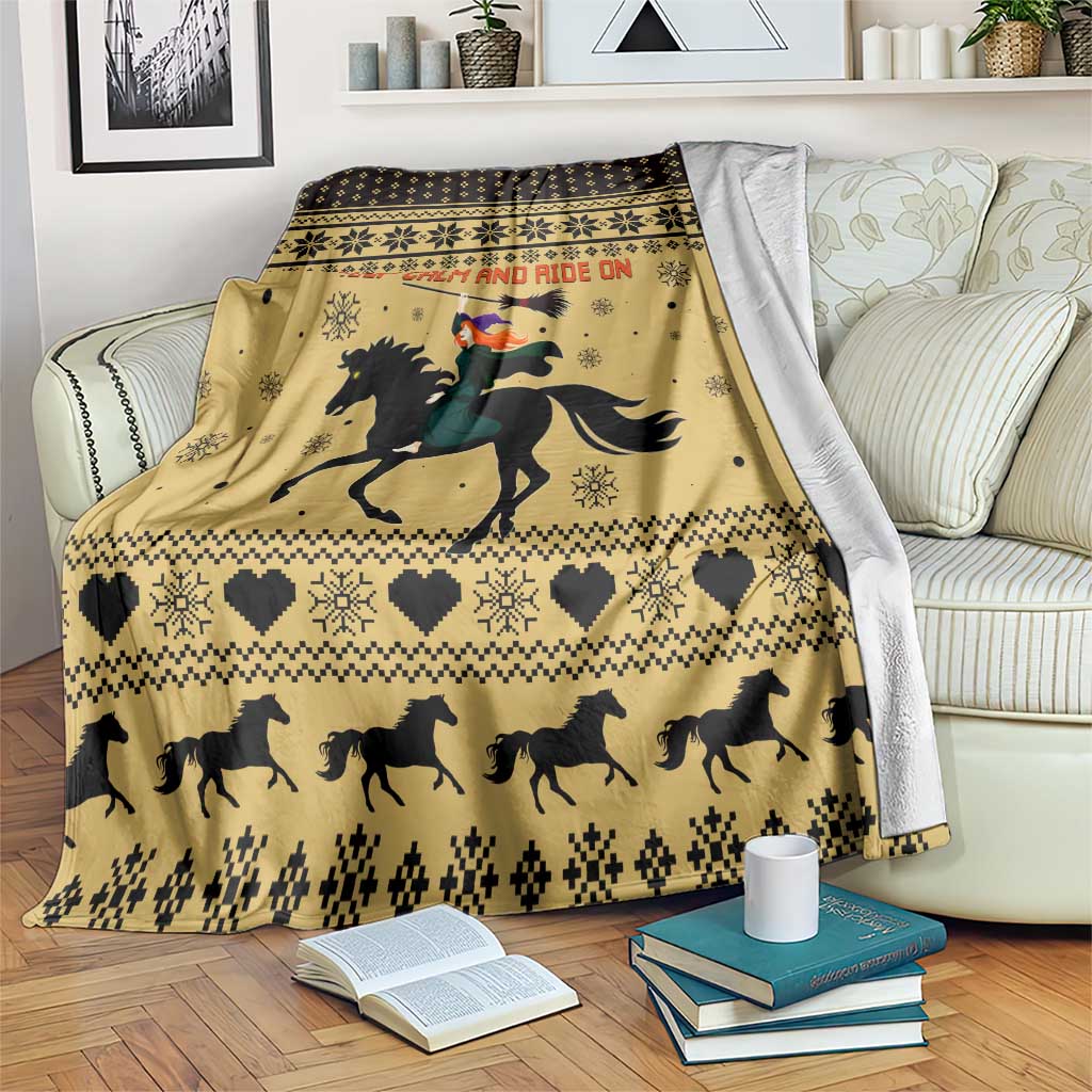 Horse Lover Christmas Christmas Blanket Xmas Holiday Patterns - Wonder Print Shop