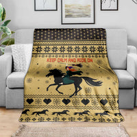 Horse Lover Christmas Christmas Blanket Xmas Holiday Patterns - Wonder Print Shop