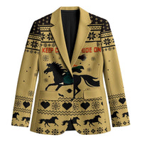 Horse Lover Christmas Christmas Blazer Xmas Holiday Patterns - Wonder Print Shop
