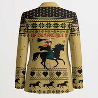 Horse Lover Christmas Christmas Blazer Xmas Holiday Patterns - Wonder Print Shop
