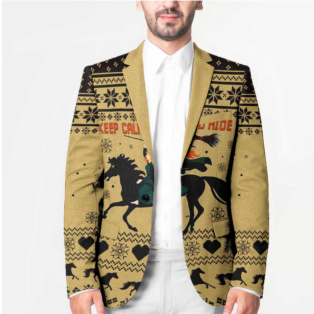 Horse Lover Christmas Christmas Blazer Xmas Holiday Patterns - Wonder Print Shop