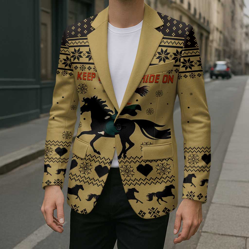 Horse Lover Christmas Christmas Blazer Xmas Holiday Patterns - Wonder Print Shop