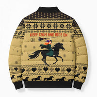 Horse Lover Christmas Christmas Bomber Puffer Jacket Xmas Holiday Patterns - Wonder Print Shop