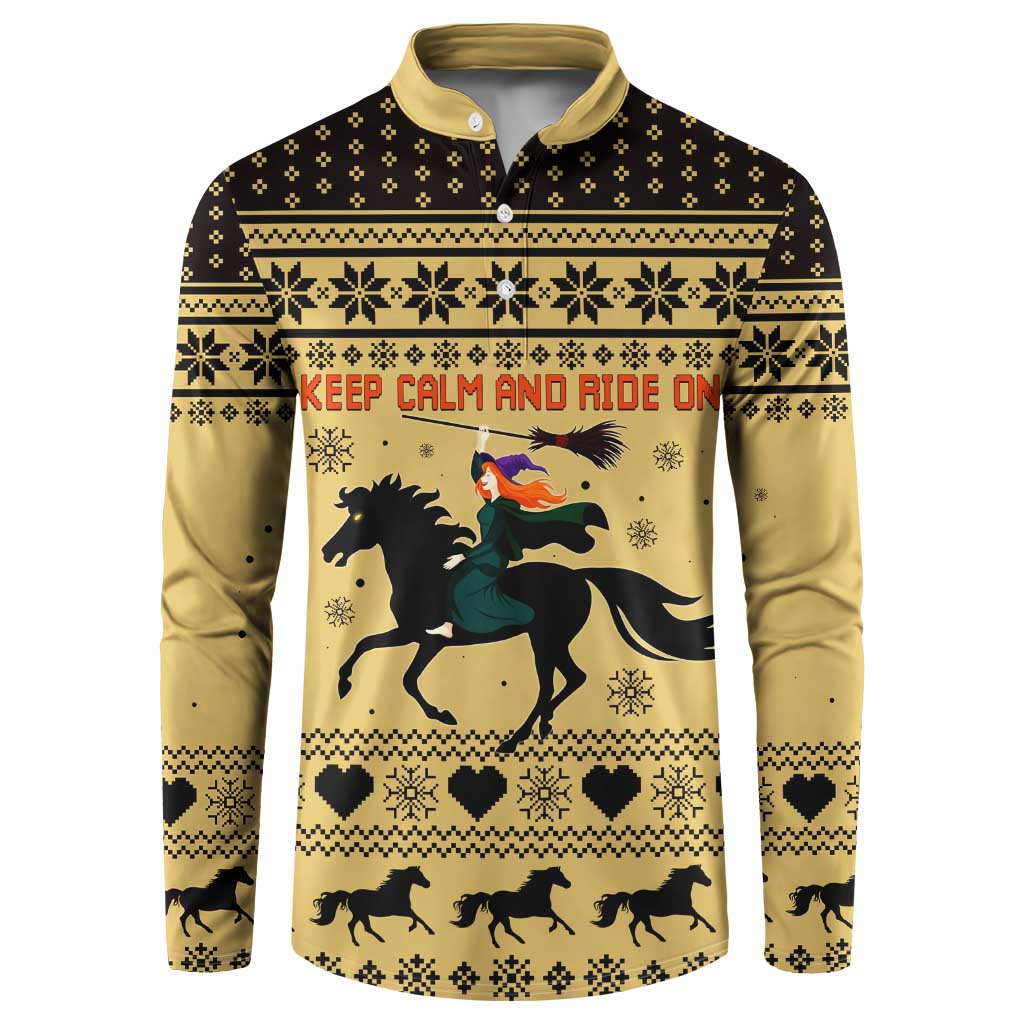 Horse Lover Christmas Christmas Button Sweatshirt Xmas Holiday Patterns - Wonder Print Shop