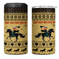 Horse Lover Christmas Christmas 4 in 1 Can Cooler Tumbler Xmas Holiday Patterns - Wonder Print Shop