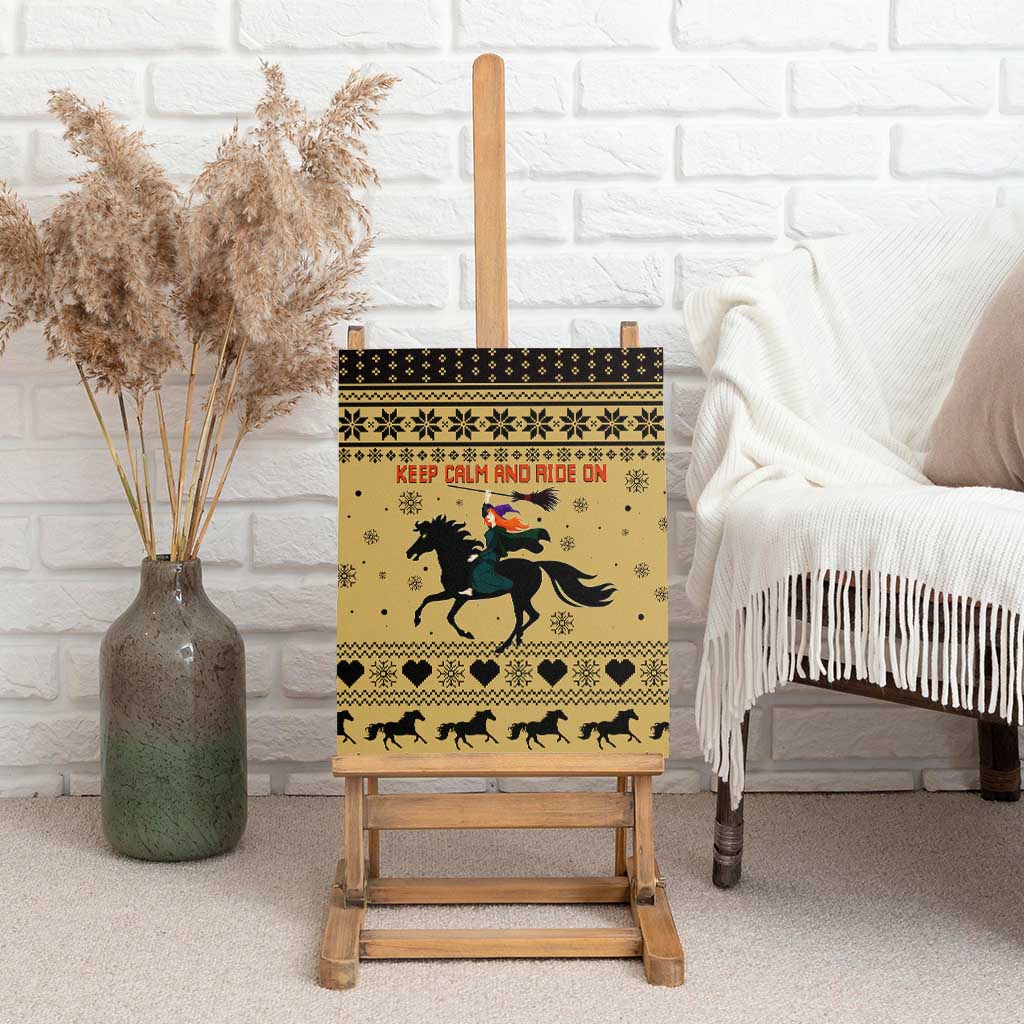 Horse Lover Christmas Christmas Canvas Wall Art Xmas Holiday Patterns - Wonder Print Shop