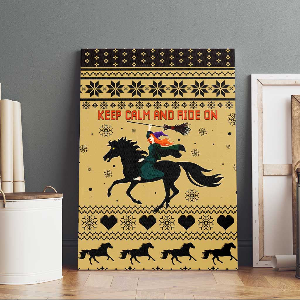 Horse Lover Christmas Christmas Canvas Wall Art Xmas Holiday Patterns - Wonder Print Shop