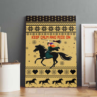 Horse Lover Christmas Christmas Canvas Wall Art Xmas Holiday Patterns - Wonder Print Shop