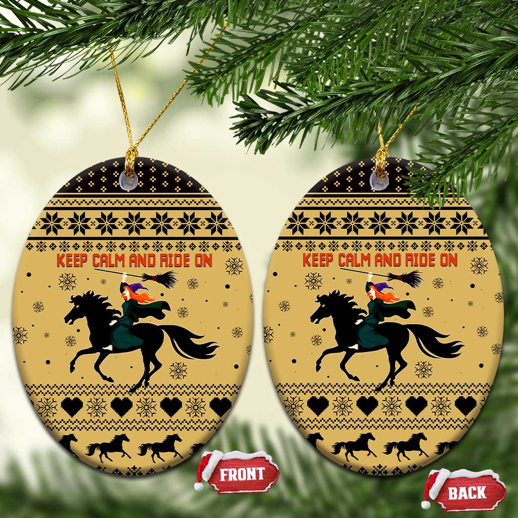 Horse Lover Christmas Ceramic Ornament Xmas Holiday Patterns - Wonder Print Shop