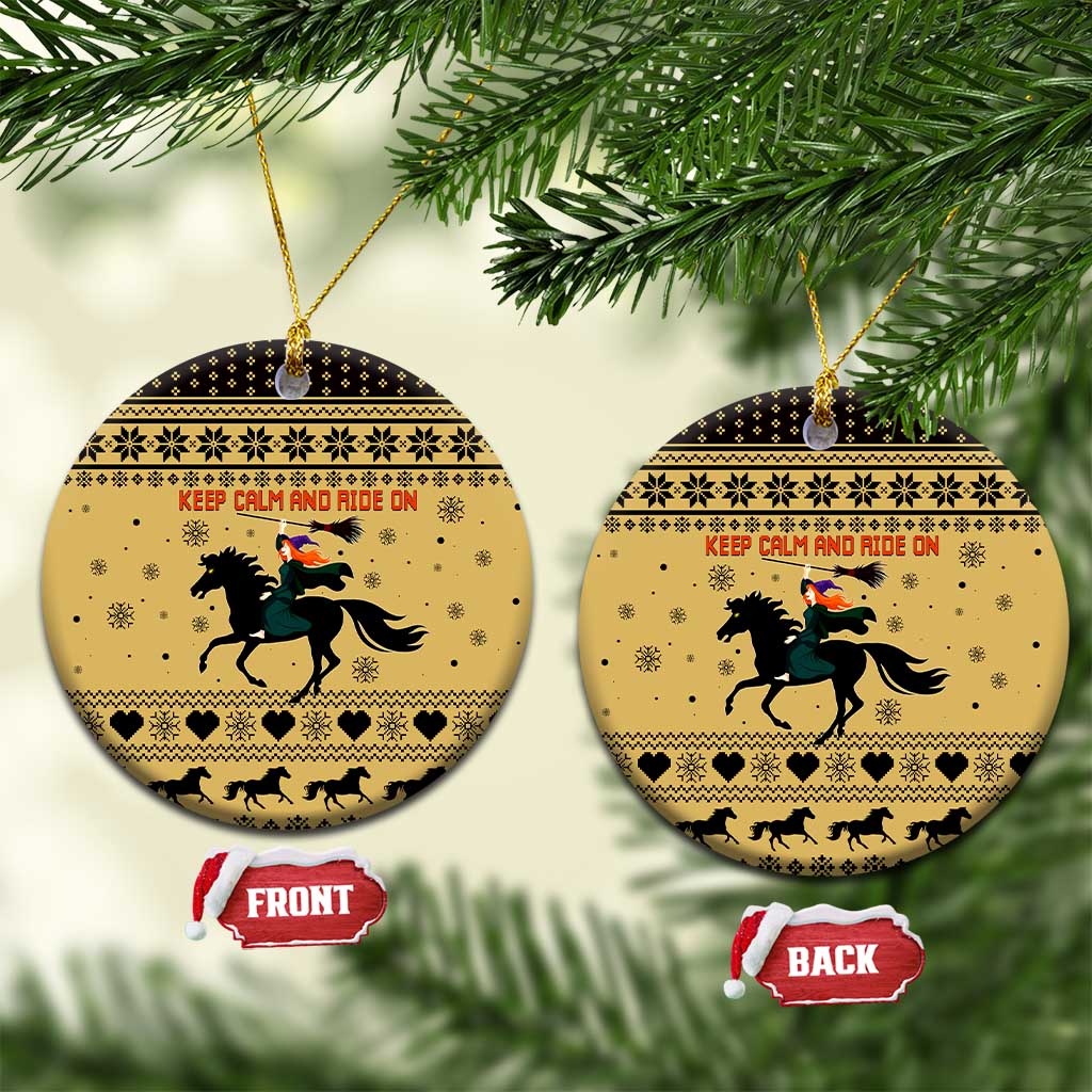 Horse Lover Christmas Ceramic Ornament Xmas Holiday Patterns - Wonder Print Shop