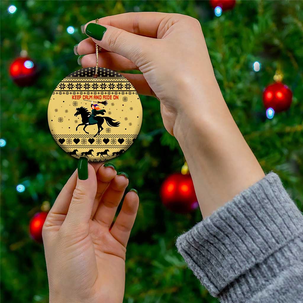 Horse Lover Christmas Ceramic Ornament Xmas Holiday Patterns - Wonder Print Shop