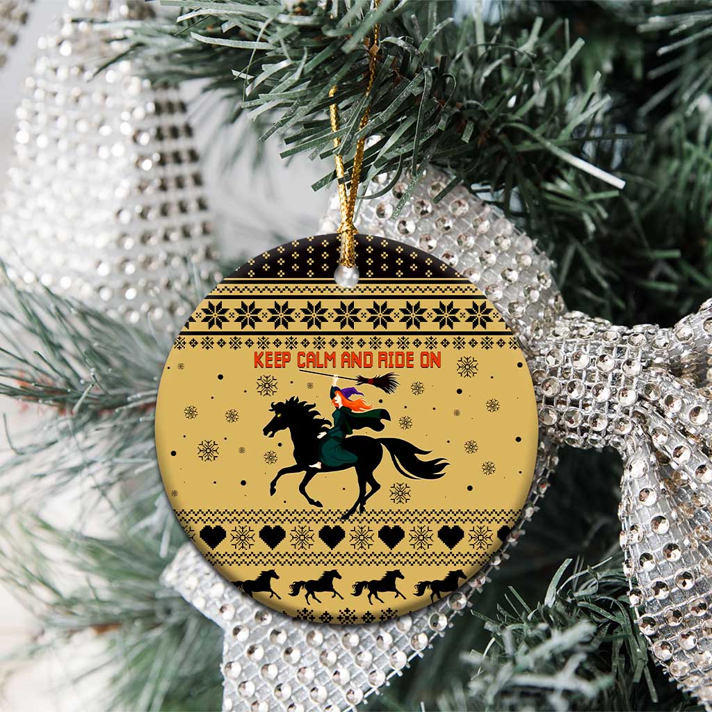 Horse Lover Christmas Ceramic Ornament Xmas Holiday Patterns - Wonder Print Shop