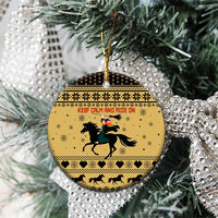 Horse Lover Christmas Ceramic Ornament Xmas Holiday Patterns - Wonder Print Shop
