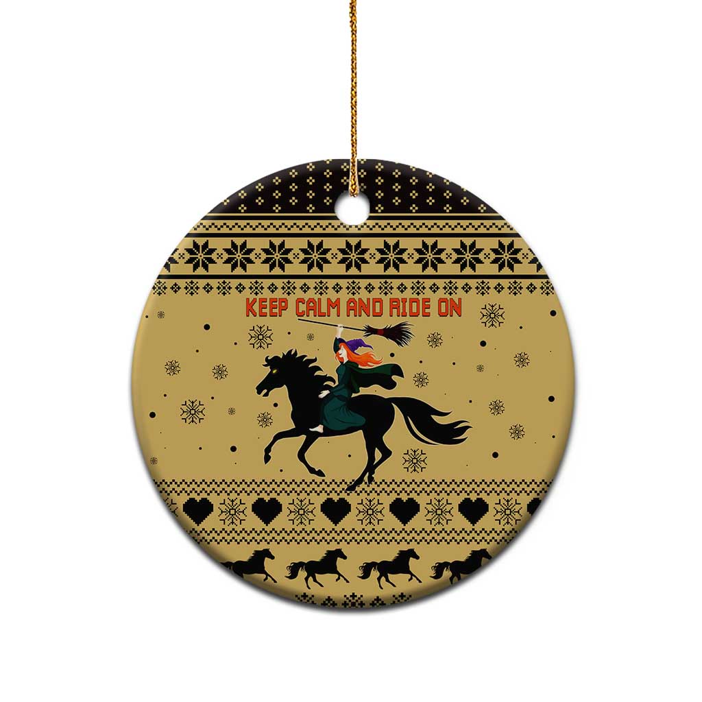 Horse Lover Christmas Ceramic Ornament Xmas Holiday Patterns - Wonder Print Shop