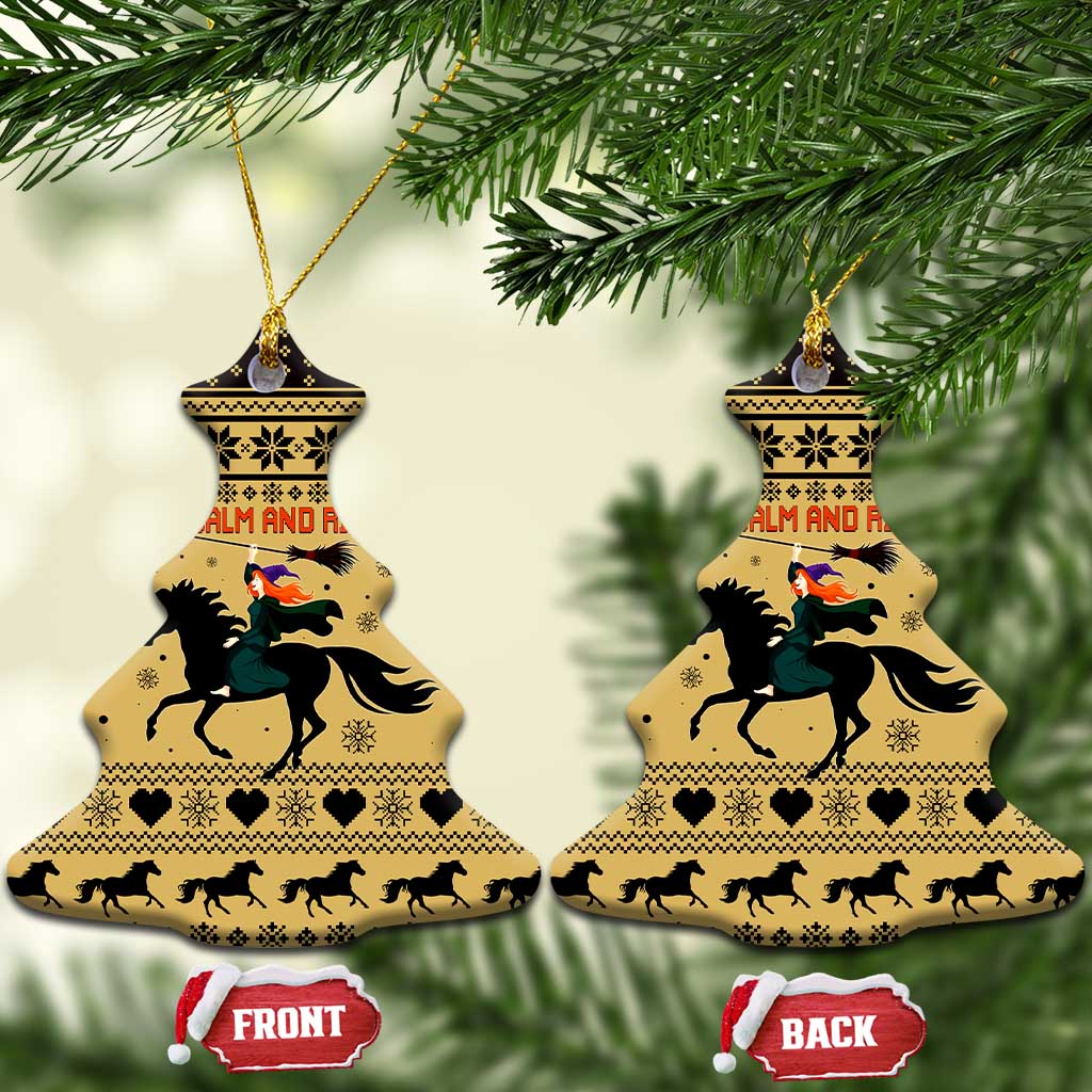 Horse Lover Christmas Ceramic Ornament Xmas Holiday Patterns - Wonder Print Shop