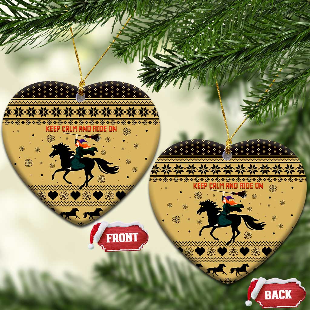 Horse Lover Christmas Ceramic Ornament Xmas Holiday Patterns - Wonder Print Shop