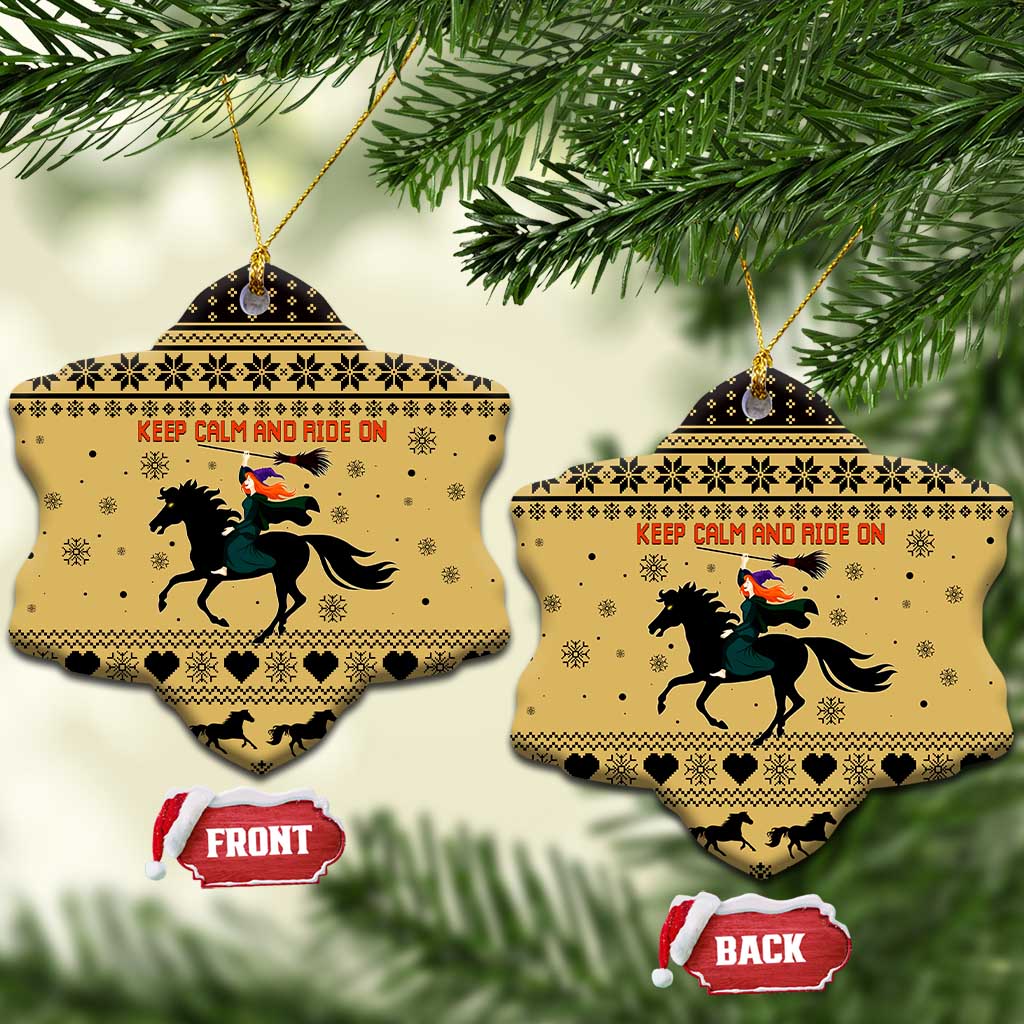 Horse Lover Christmas Ceramic Ornament Xmas Holiday Patterns - Wonder Print Shop
