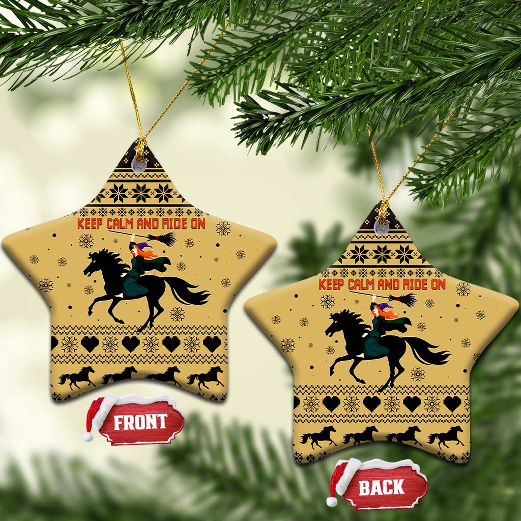 Horse Lover Christmas Ceramic Ornament Xmas Holiday Patterns - Wonder Print Shop
