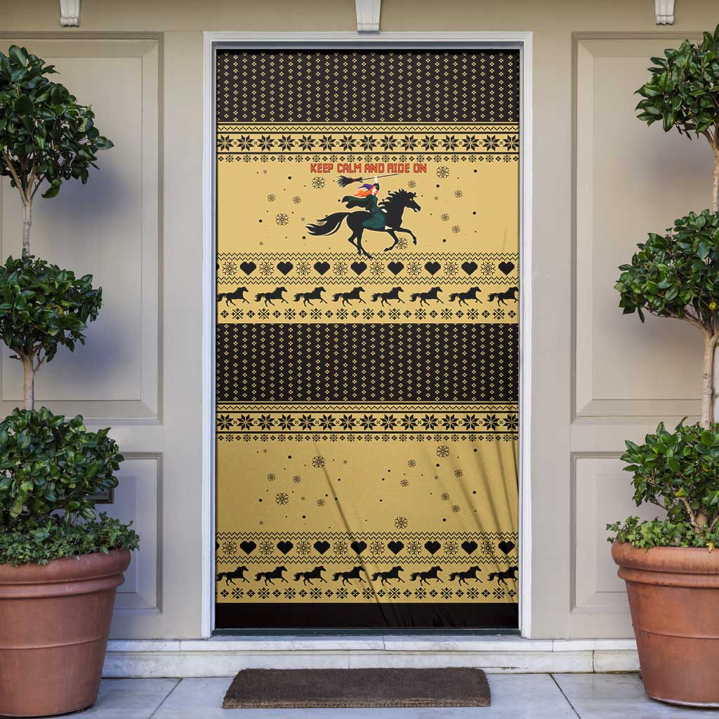 Horse Lover Christmas Christmas Door Cover Xmas Holiday Patterns - Wonder Print Shop