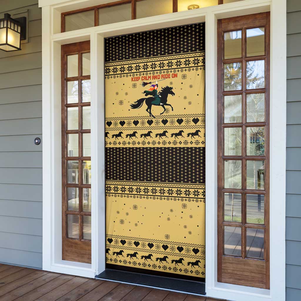Horse Lover Christmas Christmas Door Cover Xmas Holiday Patterns - Wonder Print Shop